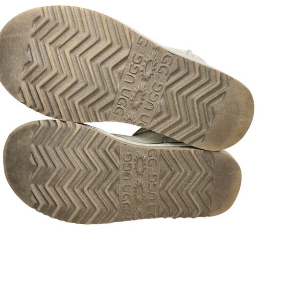 UGG AUSTRALIA Classic Tall Boots Women's Size 6 Sand Sherpa Leather Suede 5815 - Picture 7 of 10